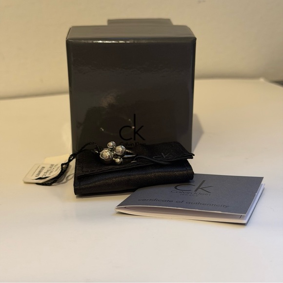 NWT Calvin Klein Liquid Bubble Dangle Stainless Steal Fidget Spinner Ring NIB - Picture 4 of 14